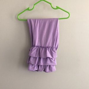 Purple ruffle pants